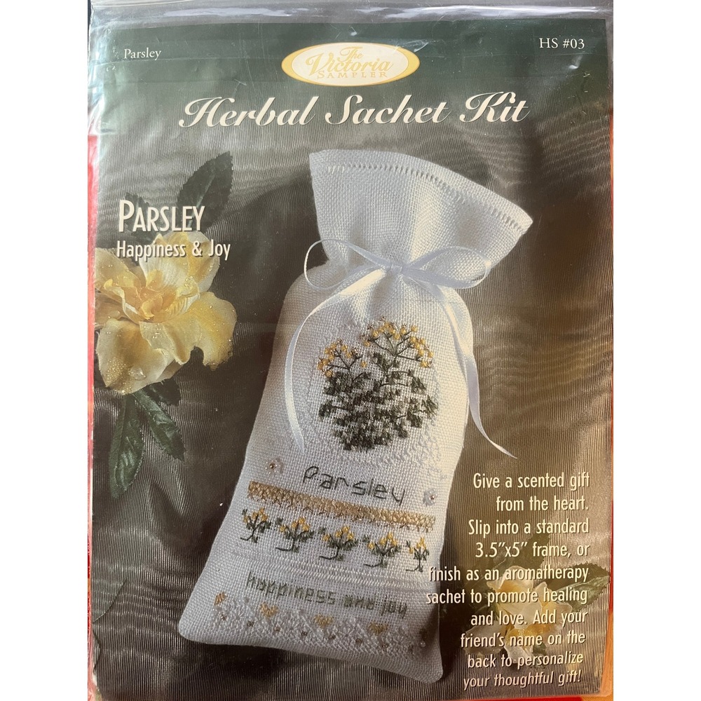 The Victoria Sampler Parsley Herbal Sachet Cross Stitch Kit HS 03 Thea‎ Dueck